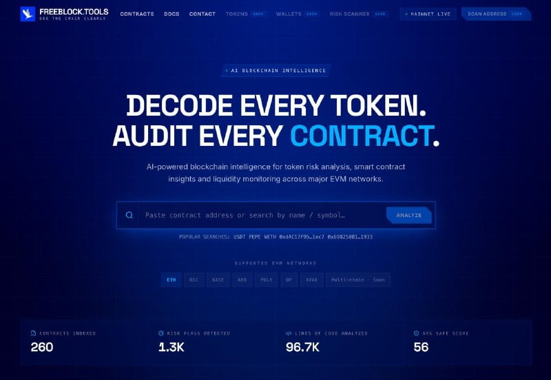 Launching MVP freeblock.tools: Quick Smart Contract Analysis