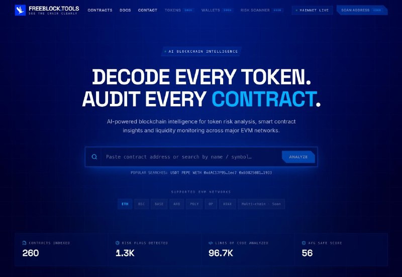 Launching MVP freeblock.tools: Quick Smart Contract Analysis
